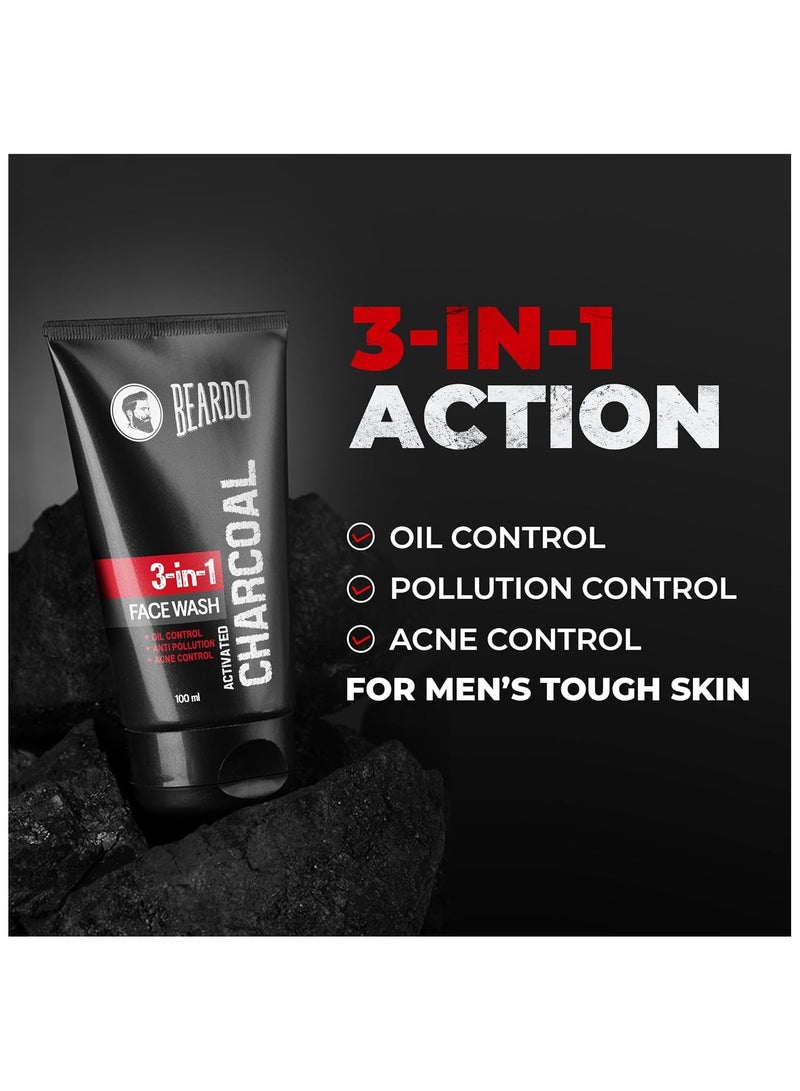 BEARDO Activated Charcoal Face Wash 100ml - Image 3
