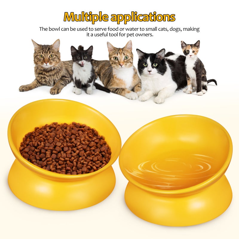Bowl Ceramic Bowl Cat Bowl Elevated Cat Food Bowl Kitten Bowl Pet Feeder And Waterer - Image 2