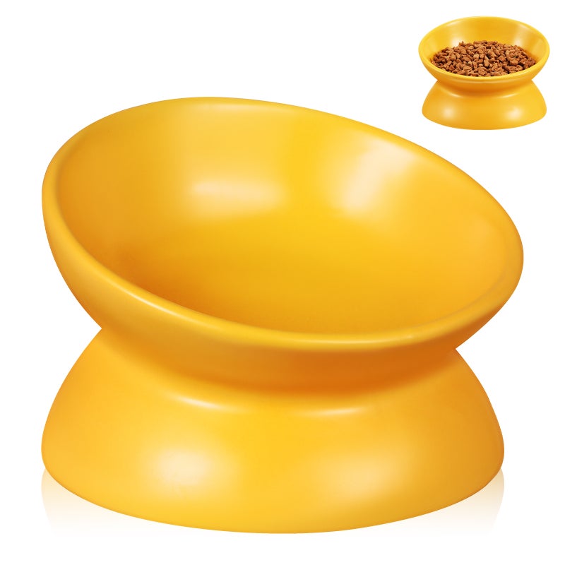 Bowl Ceramic Bowl Cat Bowl Elevated Cat Food Bowl Kitten Bowl Pet Feeder And Waterer - Image 1