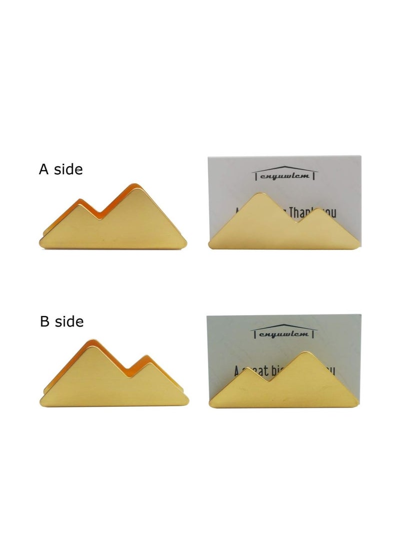 Generic Metal Desk Card Holder Brass Business Card Display Stand for Women Men Gold 1 Pack  - Image 5