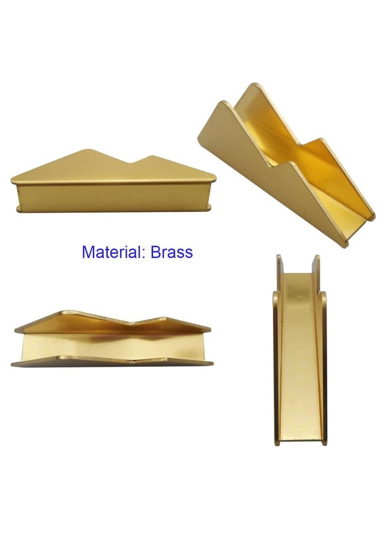 Generic Metal Desk Card Holder Brass Business Card Display Stand for Women Men Gold 1 Pack  - Image 4