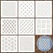 Yousoontic 8 Pcs 47 x 47 Inch Plastic Sashiko Stencil kit Geometric Sashiko Pattern Template Drawing Line Embroidery Pattern for Hand Quilting and Embroidery 25mm Thick Novel Style - Image 2