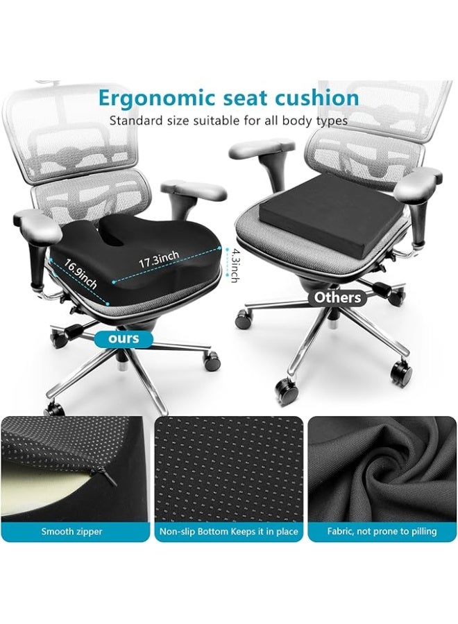 وسادة مقعد مريحة للديسك وآلام الورك – تصميم طبي عملي للاستخدام على كرسي المكتب والسيارة والكرسي المتحرك - Image 2