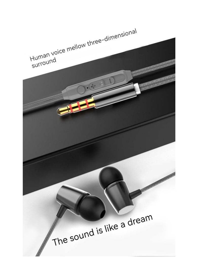 In-ear music headphones with in-line voice control (red)  - Image 2