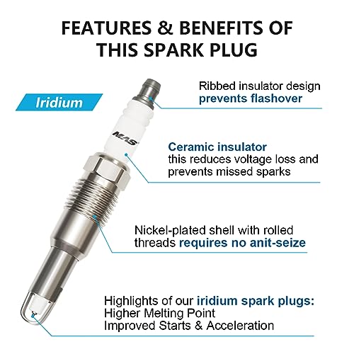 MAS Ignition Coils DG511 & SP515 SP546 Spark Plugs Compatible with Lincoln Expedition F150 F250 V8 5.4L Engine Sets of 8 - Image 2