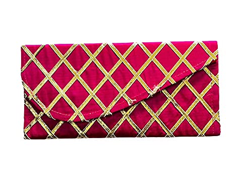 Moira Silk Gota Majenta Envelopes 5pcs 21 X11 cms for Shagun, Sagun, Gifting - Image 3