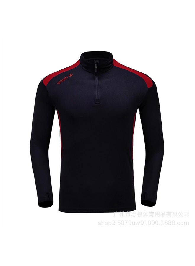 Black And Red-quick Dry Breathable Football Jersey - Image 1