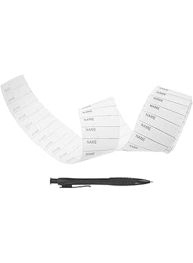 Washable Fabric Name Tags 100 Pack Waterproof Self Stick Labels for School Uniforms - Image 1