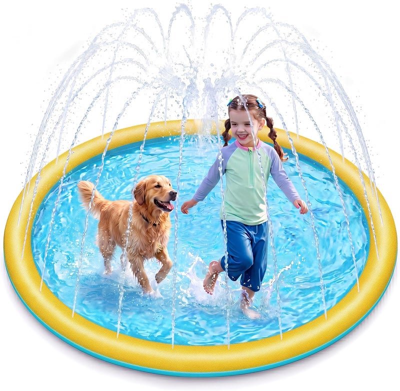 Sloosh 5ft Sprinkler mat (Aquablue, Orange) - Image 1