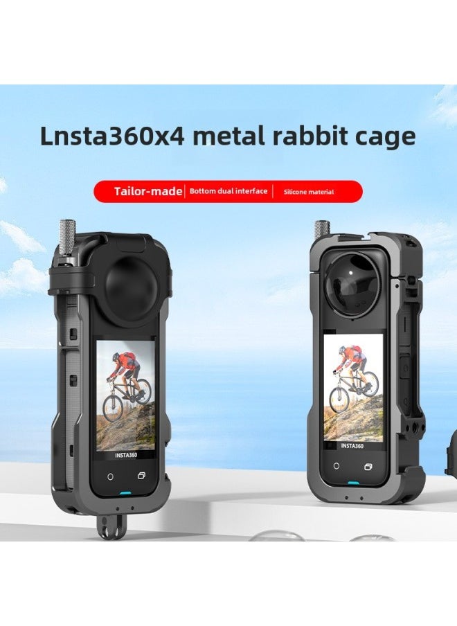 Generic - Co-production Hetail Shadow Stone Insta360x4 Metal Rabbit Cage Extended Border Shadow Stone X4 Magnetic Quick Detach Camera Matching-Color:Shadow Stone X4 Rabbit Cage (magnetic Version) Does Not Include Quick-release Base - Image 1