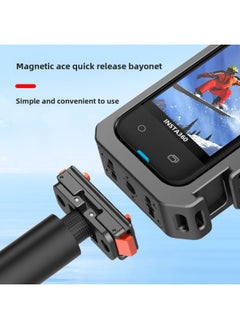 Co-production Hetail Shadow Stone Insta360x4 Metal Rabbit Cage Extended Border Shadow Stone X4 Magnetic Quick Detach Camera Matching-Color:Shadow Stone X4 Rabbit Cage (magnetic Version) Does Not Include Quick-release Base