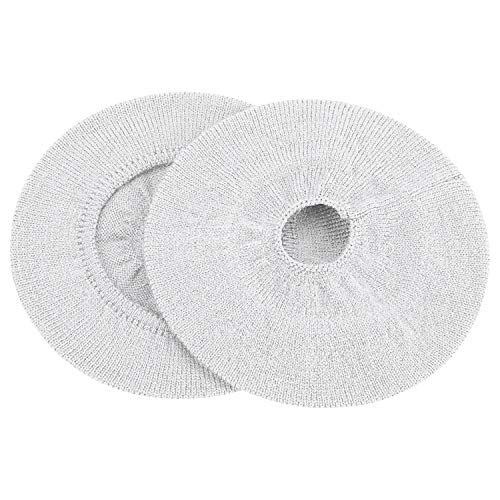 JARMOR Earpads Sweater Cover Protectors with Stretchable Knit Fabric for Beats Studio 3/2 Bose QC35 25 15 Headphones and Other Headsets with 3-4 Inch Ear Cushions [ 2 Pairs ] (White) - Image 5