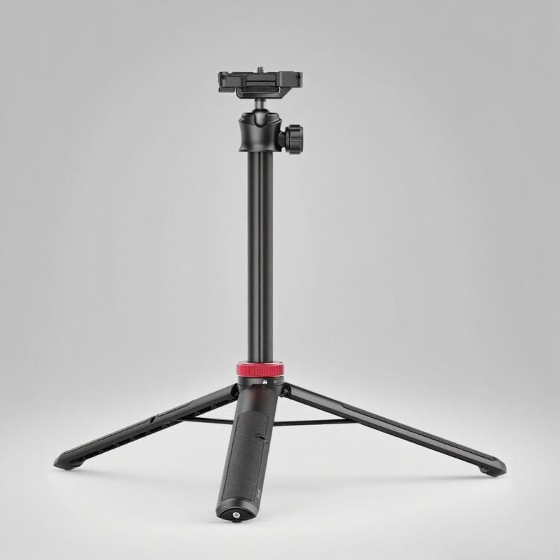 Phone Tripod Stand: Black 4 Sections Extendable 32.5cm To 109cm 360° Rotatable Ball Head - Quick Release Phone Clip With Cold Shoes Mount Standard 1/4 Inch Screw For Video Recording Live Streaming Vlo - Image 1
