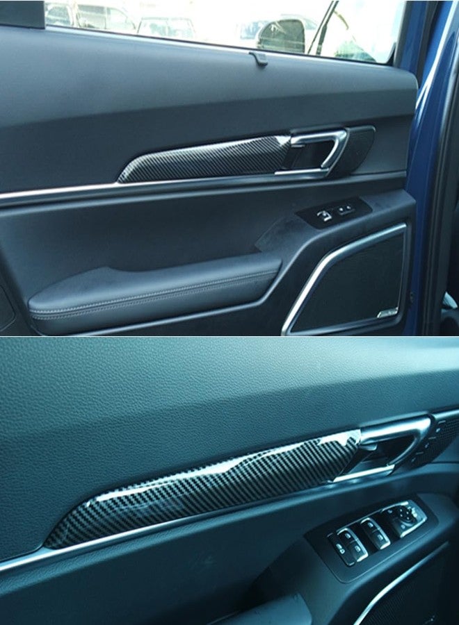 JUIVEEL Carbon Fiber Style Interior Door Panel Trim Door Covers Inner Door Handle Panel Compatible with Kia Telluride 2020-2024 Accessories - Image 4