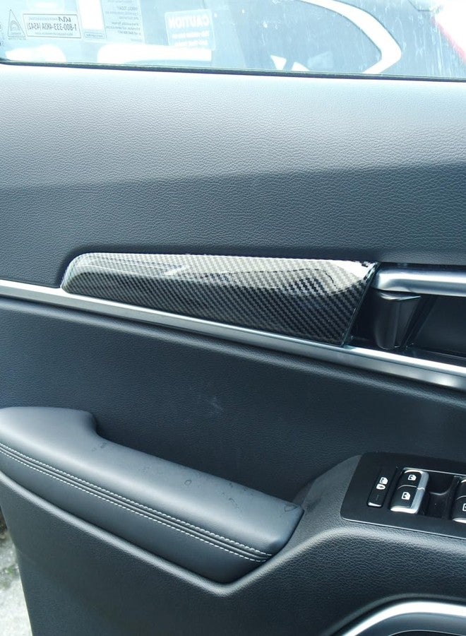 JUIVEEL Carbon Fiber Style Interior Door Panel Trim Door Covers Inner Door Handle Panel Compatible with Kia Telluride 2020-2024 Accessories - Image 5