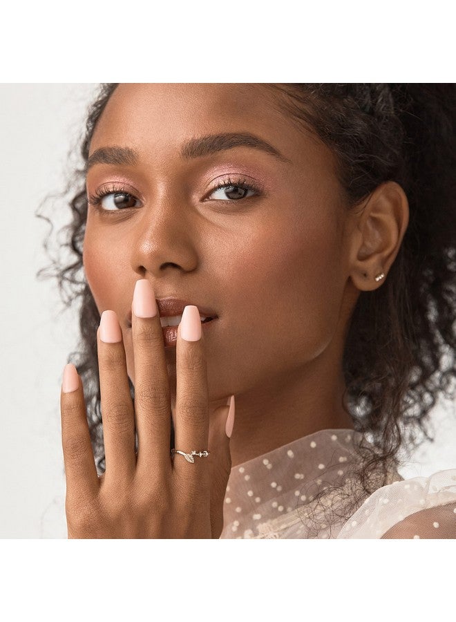 Impress KISS imPRESS No Glue Mani Press On Nails, Color, 'Serendipity', Pink, Medium Size, Coffin Shape, Includes 30 Nails, Prep Pad, Instructions Sheet, 1 Manicure Stick, 1 Mini File - Image 4