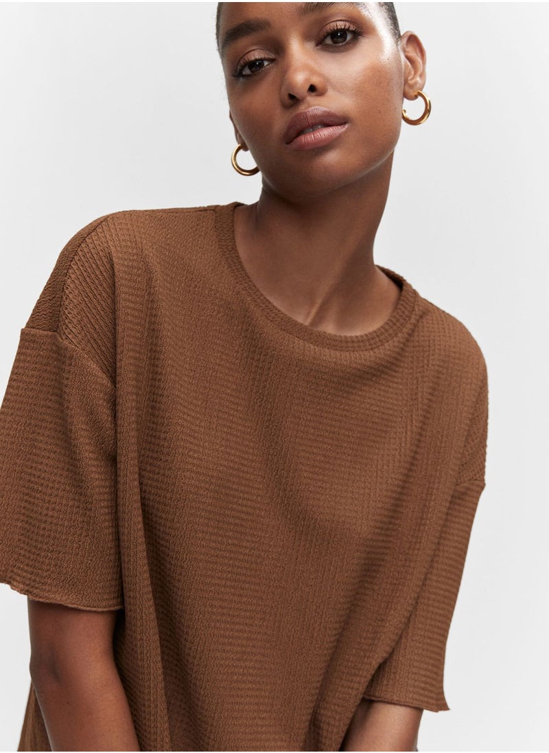 MANGO - Crew Neck Knitted Shirt - Image 1