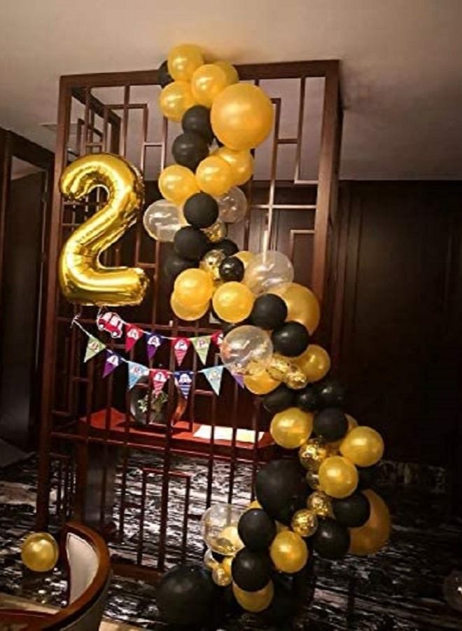 Brain Giggles 40 Inch Gold Number 2 Foil Balloon - Image 5