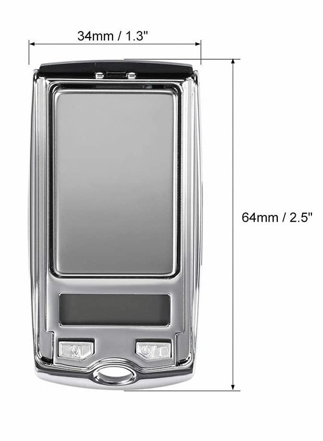 200 G / 0.01G Mini Digital Pocket Scale, Precision Mini Portable Gram Scale with Ring Keychain, Multi-Function Car Key Shape Electronic Scale for Jewelry, Food (Silver) - Image 4