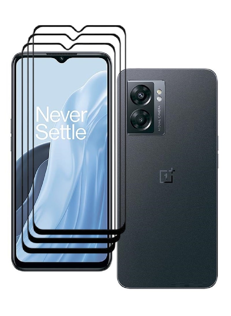 AINA 3 Pieces Tempered Glass Screen Protector 5D Designed For OnePlus Nord N300 Full Glue Edge to Edge Full Screen Coverage And Bubble Free - Image 1