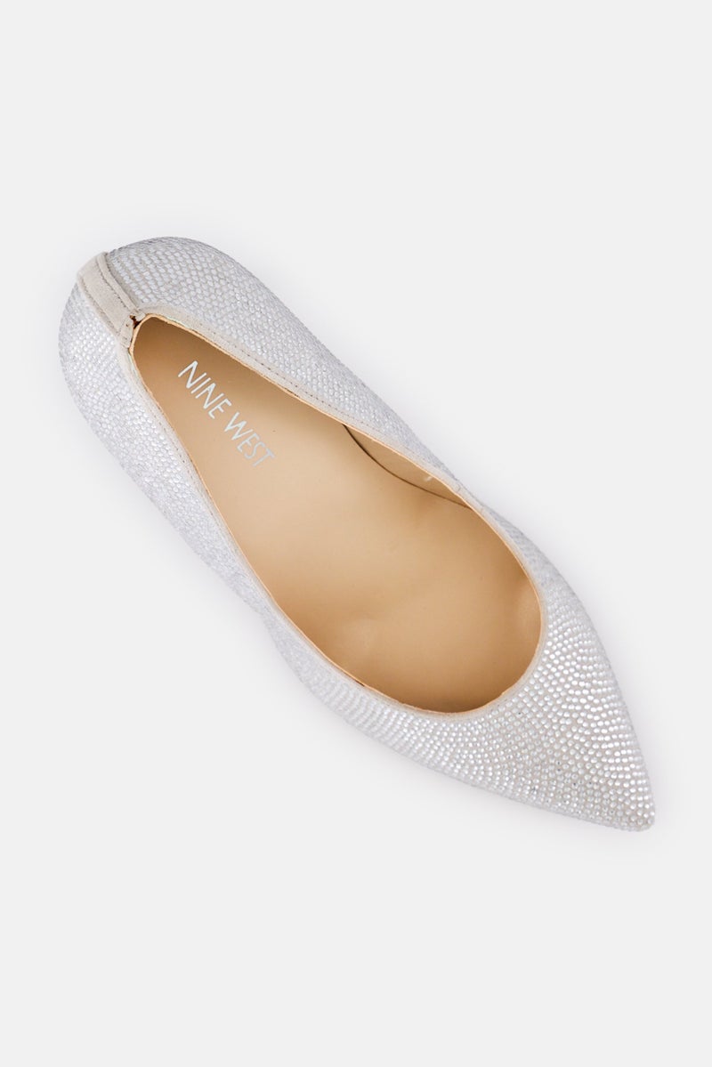 NINE WEST Women Twinn Slip On Pumps, Silver - Image 3
