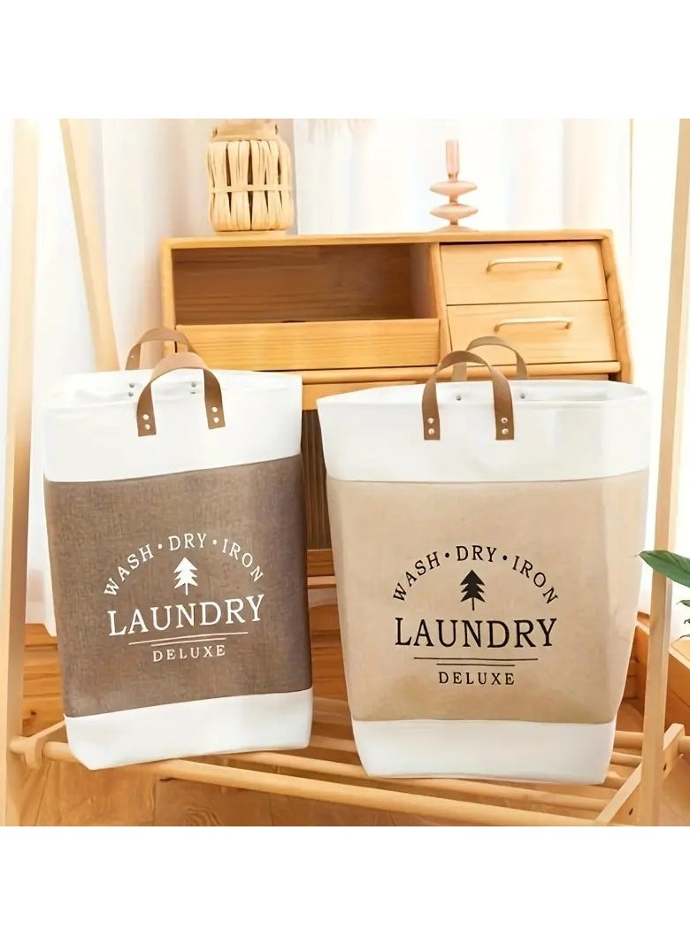 Generic - 1pc Large Capacity Foldable Laundry Hamper with EVA Material - Durable Storage Basket with Handles for Clothes, Toys, Home Organization - Image 1