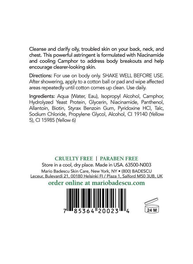 MARIO BADESCU Special Cleansing Lotion "O" Toner For Oily Skin :Body Toner That Minimizes Pores And Evens Skin Tone :Formulated With Cucumber Extract & Niacinamide: 8 Fl Oz - Image 3