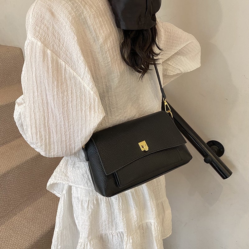 High-End Retro Litchi Pattern Underarm Bag Women'S Simple Commuting Fashion All-Match Shoulder Small Square Bag - Image 5