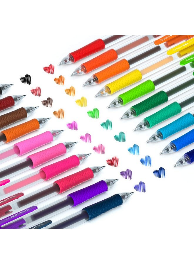 Smart Color Art 20 Colors Medium Point Colored Pens Retractable Gel Ink Pens With Comfort Grip,Smooth Writing For Journal Notebook Planner In Office Home (20 Colors) (20 Colors) (20 Colors)  - Image 2