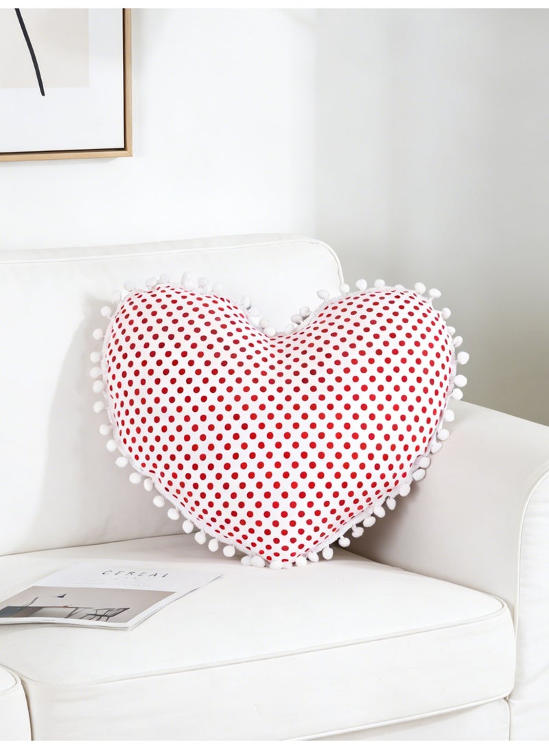 Heart Shaped Pillow with Filling 35x40 cm 100% Cotton Throw Pillow with Cute Heart Shape Decorative Cushion for Girls' Bedroom Sofa Couch Car - Image 2