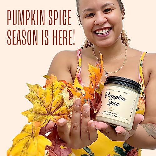 Wax & Wit Pumpkin Spice Fall Candles for Home Scented – Vanilla, Pumpkin, Cinnamon, Clove – Perfect Home Décor Gifts for Autumn, Holiday, Christmas, Winter - 9oz, Soy Wax, 50 Hour Burn - Image 3