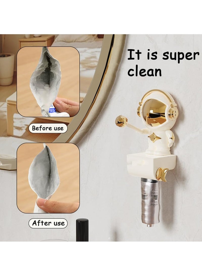 CMGTYYD 2Pcs Tube Squeezer, Multifunctional Toothpaste Roller Squeezer, Wall Mounted Toothpaste Dispenser No Punching Required, Space Saving Suitable for Tube-Shaped Items Such as Toothpaste - Image 3