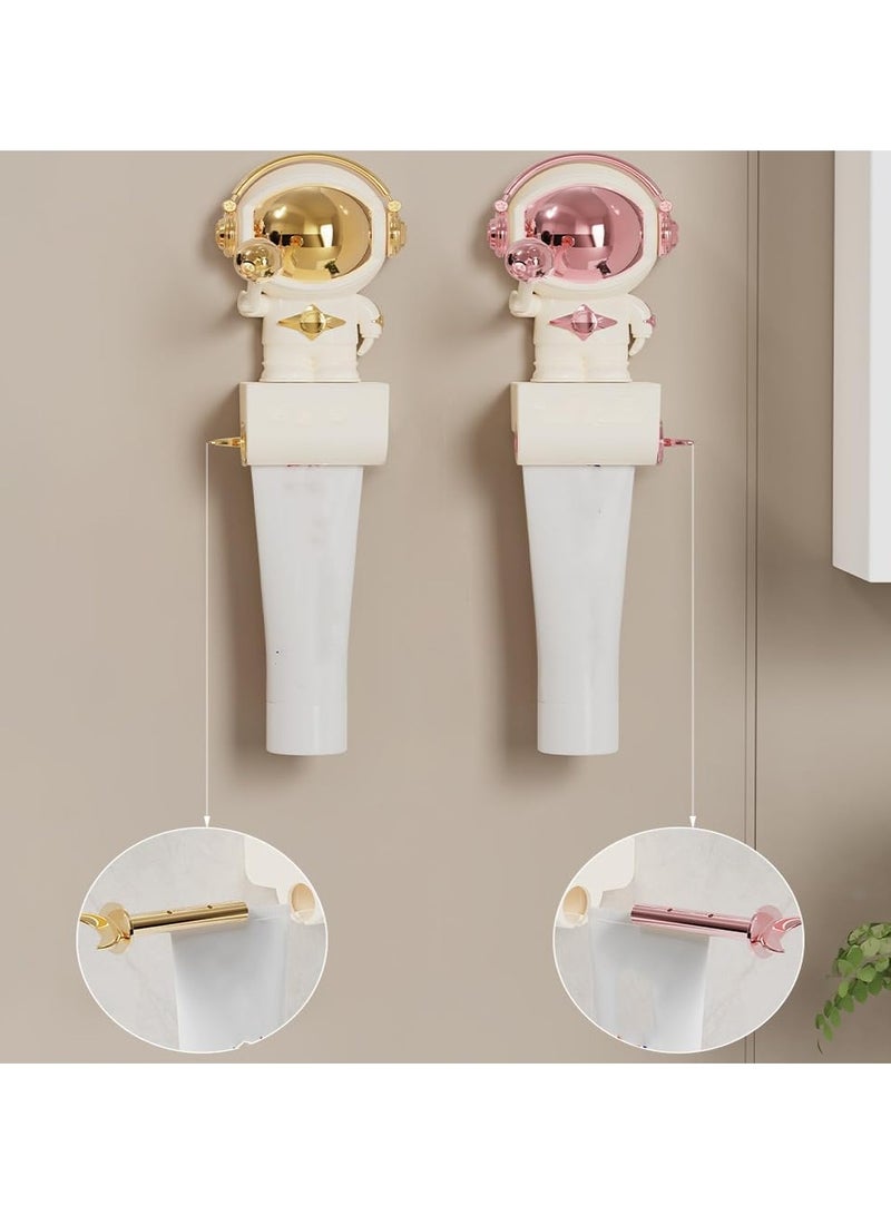 CMGTYYD 2Pcs Tube Squeezer, Multifunctional Toothpaste Roller Squeezer, Wall Mounted Toothpaste Dispenser No Punching Required, Space Saving Suitable for Tube-Shaped Items Such as Toothpaste - Image 2