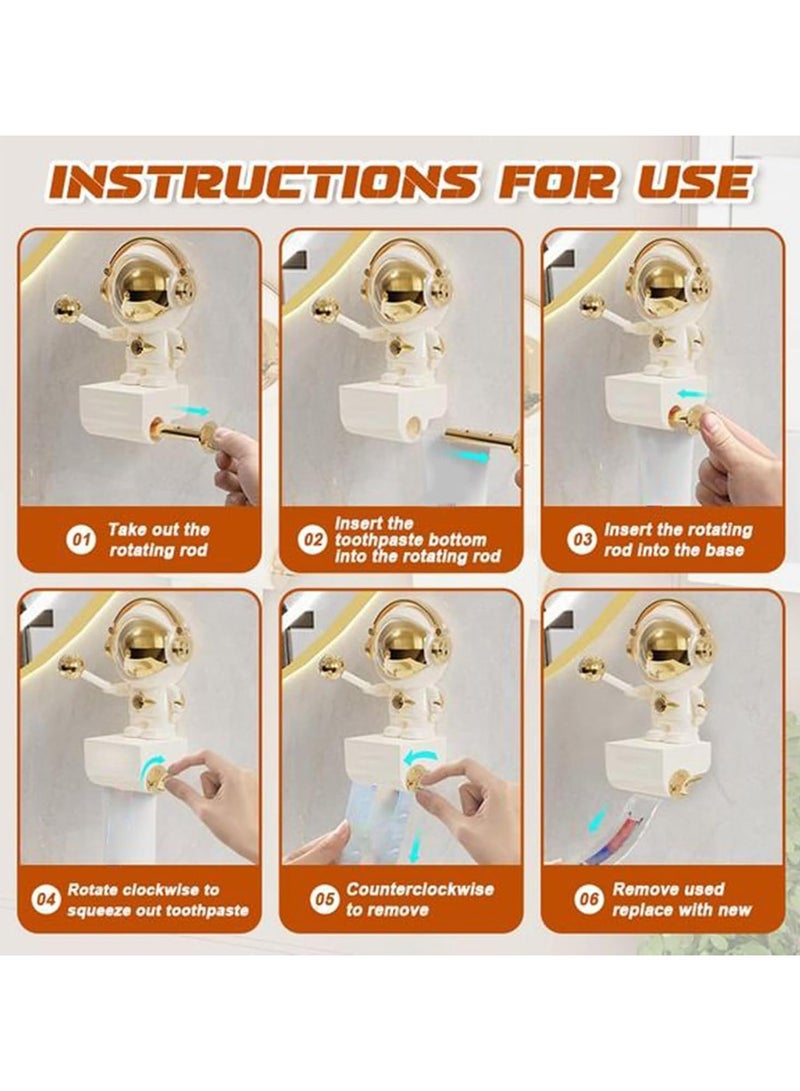 CMGTYYD 2Pcs Tube Squeezer, Multifunctional Toothpaste Roller Squeezer, Wall Mounted Toothpaste Dispenser No Punching Required, Space Saving Suitable for Tube-Shaped Items Such as Toothpaste - Image 4