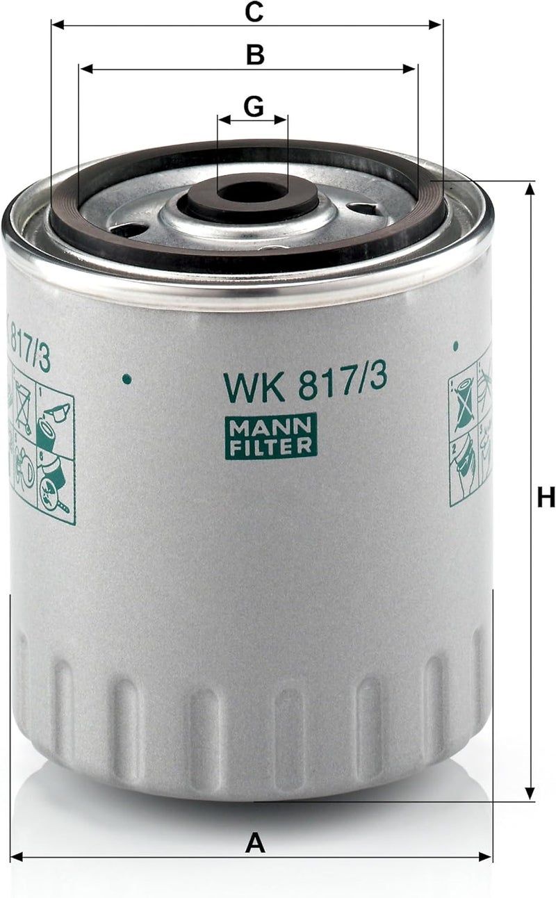 MANN FILTER WK 817/3 X fuel filter - Image 4
