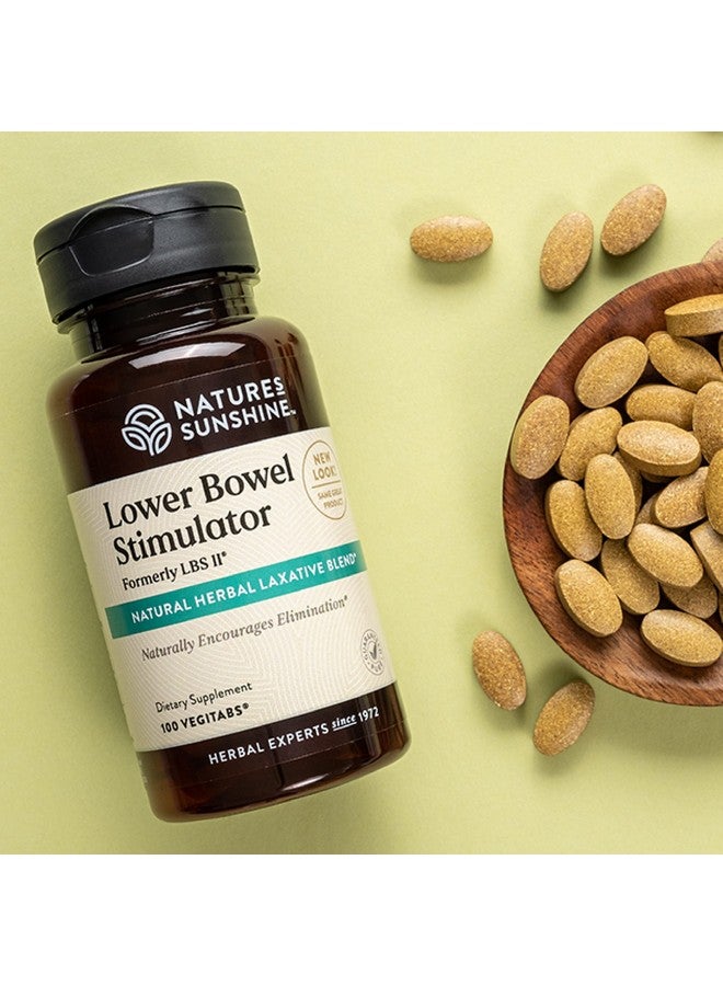 Nature's Sunshine Lower Bowel Stimulator - Helps Relieve Constipation - Cleanse & Detox Your Colon with Natural Herbal Ingredients - 25 Servings - 100 Vegitabs - Image 1