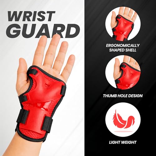JASPO Neo Kids Protective Gear Set | SX-4 | Knee Pads, Elbow Pads & Wrist Guards for Skating, Cycling & Skateboarding (Medium Size) - Image 5
