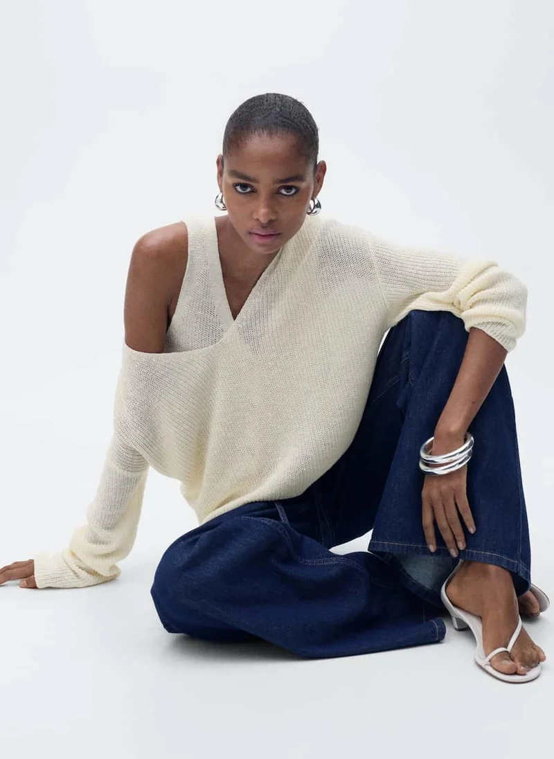 MANGO V-Neck Knit Sweater