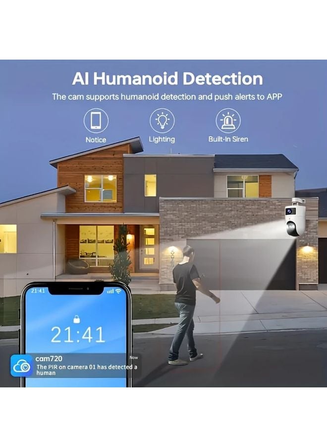 W800 Color Waterproof Dual Lens PTZ Outdoor WiFi Security Camera Auto Tracking - Image 5