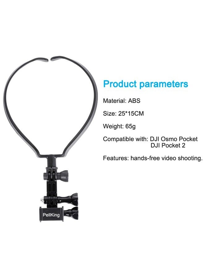 PELLKING Neck Mount Holder Compatible with DJI Pocket 2 and DJI Osmo Pocket 1, with Frame Extension Arm POV Chest Holder Acceeories for First-View Shooting - Image 4