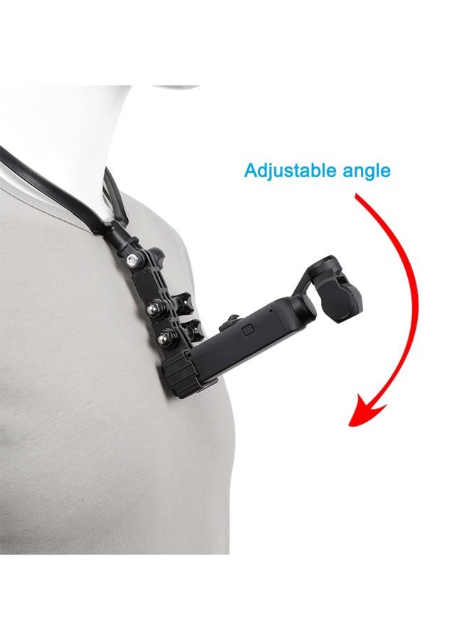PELLKING Neck Mount Holder Compatible with DJI Pocket 2 and DJI Osmo Pocket 1, with Frame Extension Arm POV Chest Holder Acceeories for First-View Shooting - Image 3