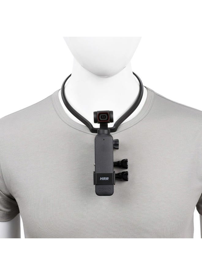 PELLKING Neck Mount Holder Compatible with DJI Pocket 2 and DJI Osmo Pocket 1, with Frame Extension Arm POV Chest Holder Acceeories for First-View Shooting - Image 1