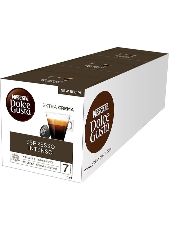 دولسي قوستو كبسولات نسكافيه دولتشي جوستو من اسبريسو مكثَّف 16 كبسولة160 جم، عبوة من 3 قطع، - Image 1