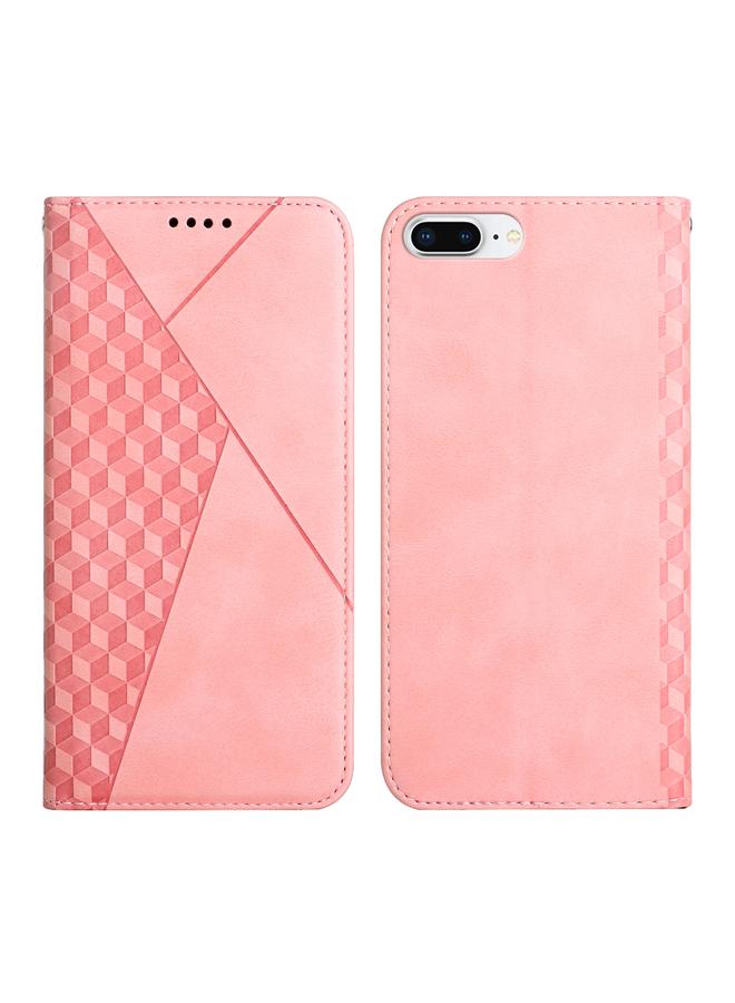 Zaboon Case For iPhone 12 Pro Max Diamond Pattern Splicing Skin Feel Magnetic Horizontal Flip Leather Case with Card Slots & Holder & Wallet For iPhone 7 Plus / 8 Plus - Image 1