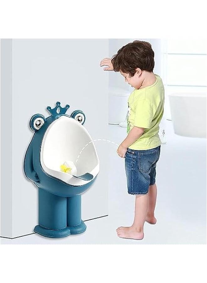 HOOKOR Frog Pee Training,Toddler Urinal for Boys,Standing Potty Training Urinal,Wall-Mounted Toddler Toilet with Funny Aiming Target for Boy (Blue)  - Image 3