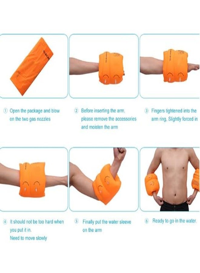 PRISO حلقات عوامة للسباحة من بريزو، أكمام عوامة قابلة للنفخ، حلقات عوامة للسباحة، حلقات عوامة للذراع، حلقات عوامة للسباحة للأطفال الصغار والأطفال. (زوج واحد) - Image 5