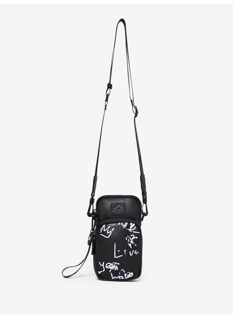 Jumping Cliff Evoke Crossbody Bag for Men & Women – Mini Messenger Shoulder Bag with Adjustable Strap, Stylish Graffiti Phone Purse for Travel, Passport & Daily Use, Water-Resistant PU (13 x 4.5 x 22 cm, 1.2L) - Image 1