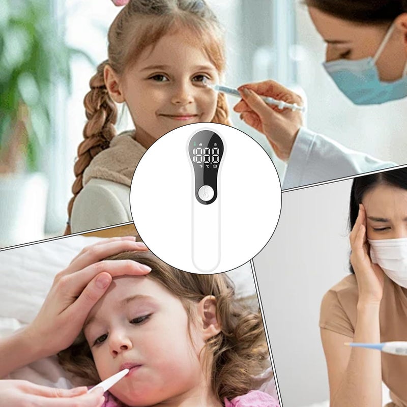 2 في 1 ميزان حرارة رقمي بدون تلامس لوضع الجبهة والجسم مع مؤشر إنذار - Image 5