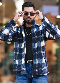 Maniac Maniac Mens Checkered Black Zipper Shacket  - Image 3