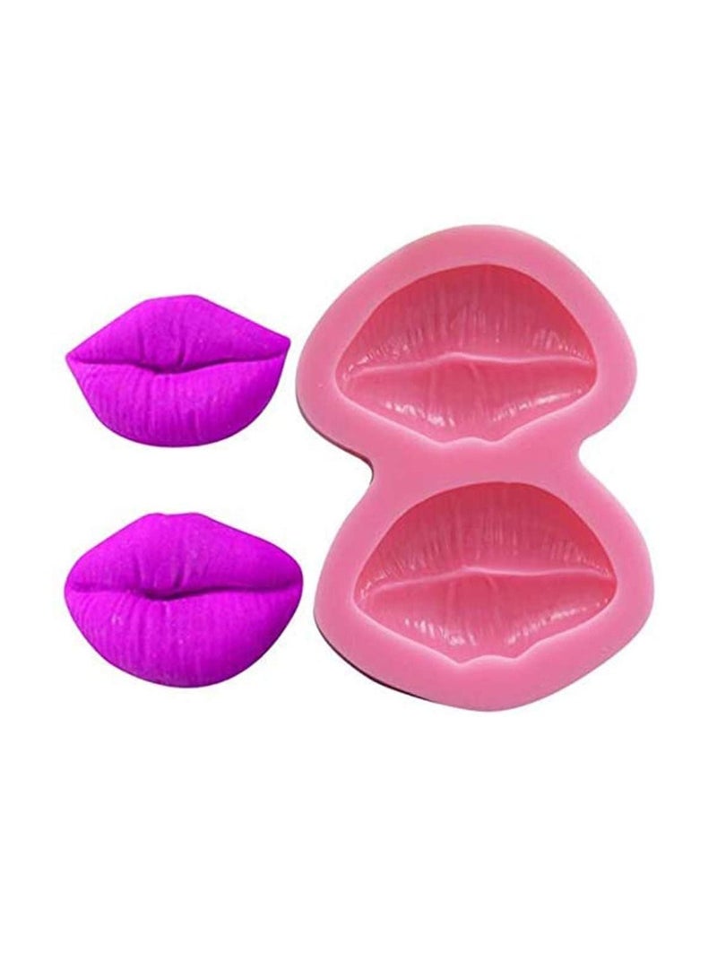 Y&D Lips Silicone Mold,3D Cake Topper Decoration for Creative DIY Baking Bakeware Tray Romantic or Birthday Party, Chocolate Candy Jelly Fondant Gum, Candle Soap Clay Artwork  - Image 3